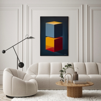 Постер на холсте Cubes in Colors 75X105 CM