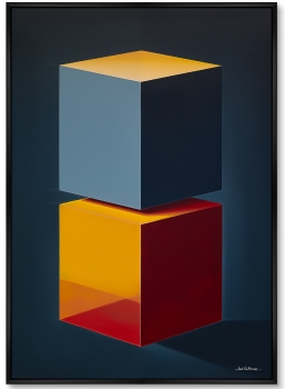 Постер на холсте Cubes in Colors 75X105 CM
