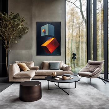 Постер на холсте Cubes the volumetric 75X105 CM