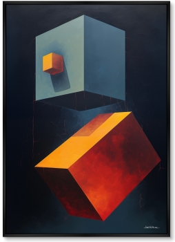 Постер на холсте Cubes the volumetric 75X105 CM