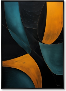 Постер на холсте Day and night in geometry 75X105 CM