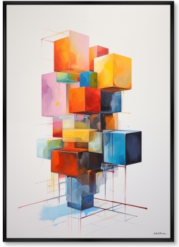Набор из двух постеров на холсте Disassembled colors 75X105 / 75X105 CM