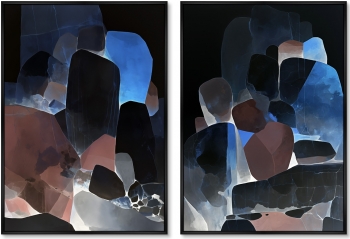 Набор из двух постеров на холсте Stones in X-ray 75X105 / 75X105 CM