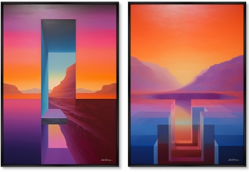 Набор из двух постеров на холсте Continuum 75X105 / 75X105 CM