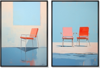 Набор из двухпостеров на холсте Chair collection Pure and simple 75X105 / 75X105 CM