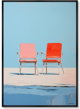 Постер на холсте Chair collection Pure and simple 75X105 CM