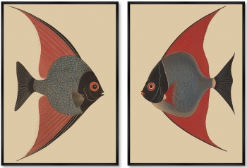 Набор из двух постеров на холсте Angel Fish 75X105 / 75X105 CM
