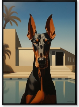 Постер на холсте Be aware of Dog 75X105 CM