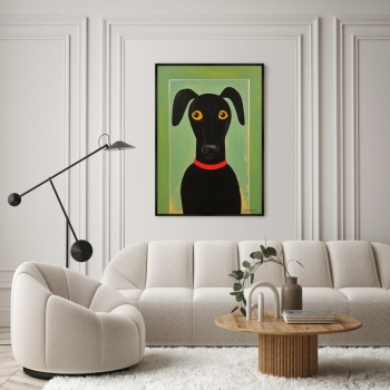 Постер на холсте Dog 75X105 CM