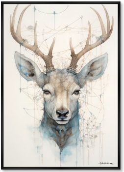 Постер на холсте Enchanted Deer 75X105 CM