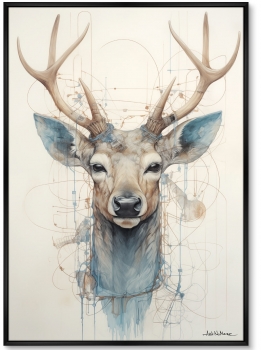 Постер на холсте Enchanted Deer 75X105 CM