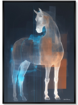 Набор из двух постеров на холсте Horses in a color glow 75X105 / 75X105 CM