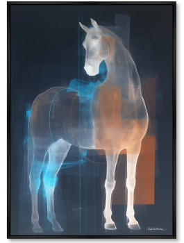 Постер на холсте Horses in a color glow 75X105 CM