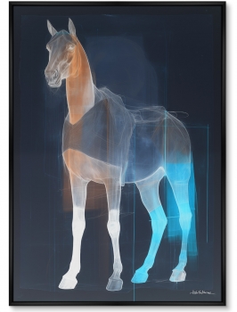 Постер на холсте Horses in a color glow 75X105 CM