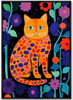 Набор из двух постеров на холсте Kitties in flowers 75X105 / 75X105 CM
