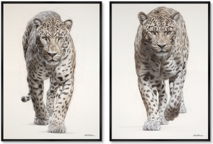 Набор из двух постеров на холсте Leopards 75X105 / 75X105 CM