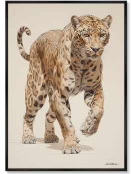 Постер на холсте Leopards Hunt 75X105 CM