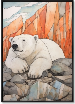 Набор из двух постеров на холсте Polar bears 75X105 / 75X105 CM