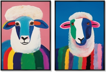 Набор из двух постеров на холсте Sheep couple 75X105 / 75X105 CM