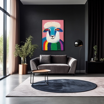 Постер на холсте Sheep couple 75X105 CM