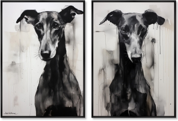 Набор из двух постеров на холсте Tender look 75X105 / 75X105 CM