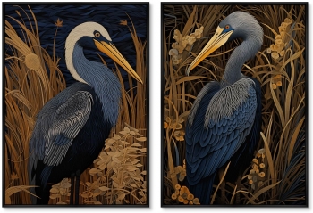 Набор из двух постеров на холсте The Birds 75X105 / 75X105 CM