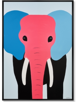 Набор из двух постеров на холсте The colorful elephants 75X105 / 75X105 CM