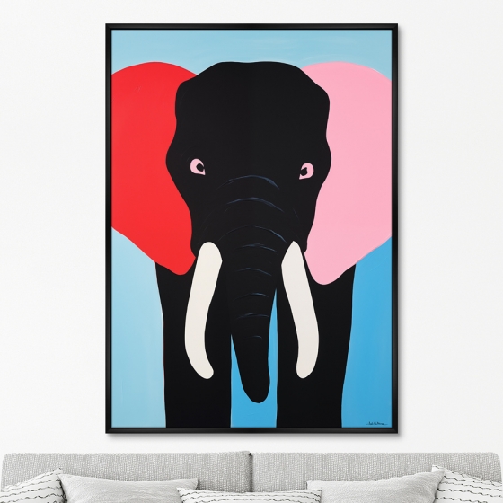 Постер на холсте The colorful elephants 75X105 CM 6