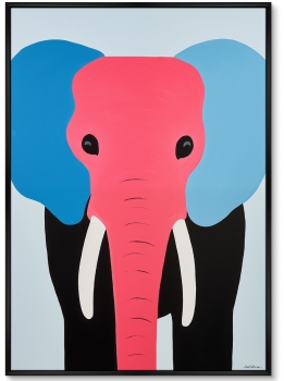 Постер на холсте The colorful elephants 75X105 CM