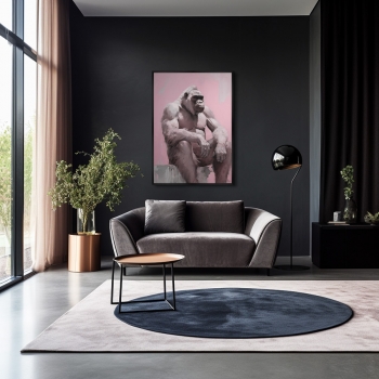 Постер на холсте The Gorilla 75X105 CM