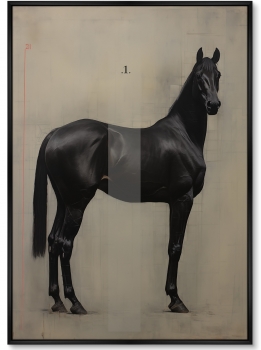 Постер на холсте The Horses 75X105 CM