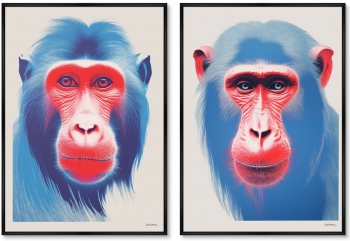 Набор из двух постеров на холсте The Monkeys 75X105 / 75X105 CM