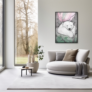 Постер на холсте Under the Northern lights 75X105 CM