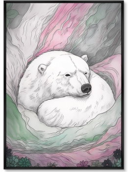 Постер на холсте Under the Northern lights 75X105 CM