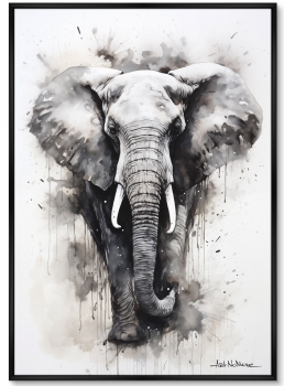 Постер на холсте Walking elephants 75X105 CM