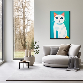 Постер на холсте And in her eyes is the question 75X105 CM