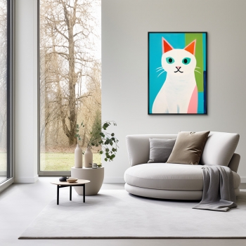 Постер на холсте And in her eyes is the question 75X105 CM