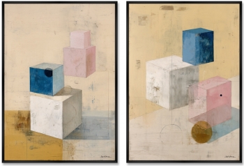 Набор из двух постеров на холсте Geometric Billiards 75X105 / 75X105 CM