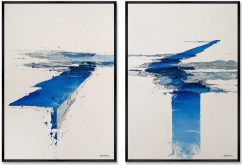 Набор из двух постеров на холсте Geometry of Spring Rivers 75X105 / 75X105 CM