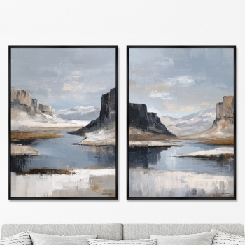 Набор из двух постеров на холсте Northern Mountains of the Taimyr Peninsula 75X105 / 75X105 CM