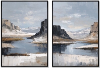 Набор из двух постеров на холсте Northern Mountains of the Taimyr Peninsula 75X105 / 75X105 CM