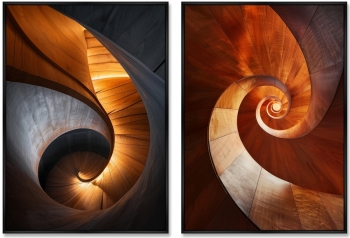 Набор из двух постеров на холсте Wood Curves 75X105 / 75X105 CM
