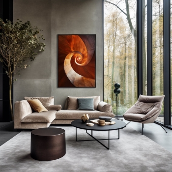 Постер на холсте Wood Curves 75X105 CM