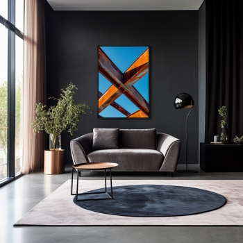 Постер на холсте Metal Lines 75X105 CM