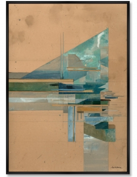 Постер на холсте Landscape in the Drawing 75X105 CM