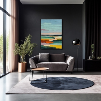 Постер на холсте The Earth Was Covered with a Colorful Blanket 75X105 CM