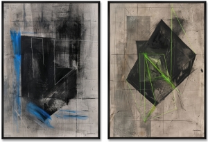 Набор из двух постеров на холсте Superposition of a Hypercube 75X105 / 75X105 CM