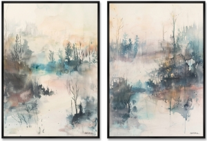 Набор из двух постеров на холсте Morning over the Forest 75X105 / 75X105 CM