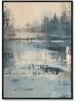 Композиция из двух репродукций картин на холсте Spring Floods in the Forest 75X105 / 75X105 CM