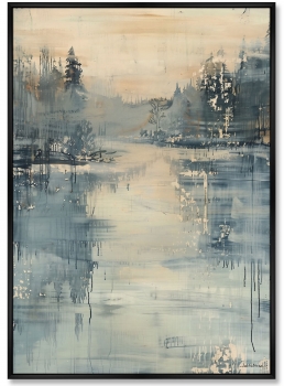 Композиция из двух репродукций картин на холсте Spring Floods in the Forest 75X105 / 75X105 CM